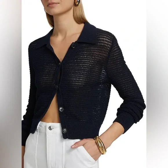 FRAME open stitch shrunken cardigan - Picture 3 of 6